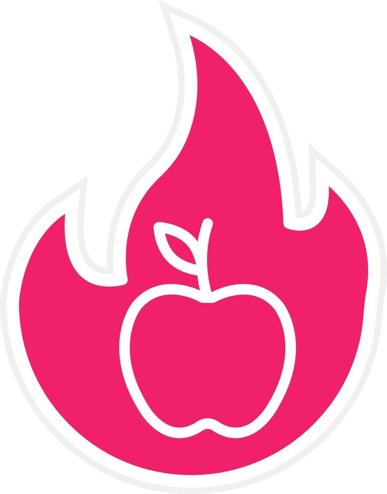 Burning Calories Vector Icon Style