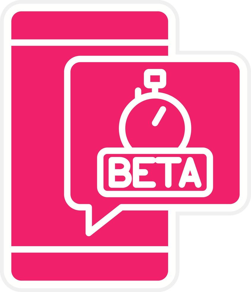 beta pruebas vector icono estilo