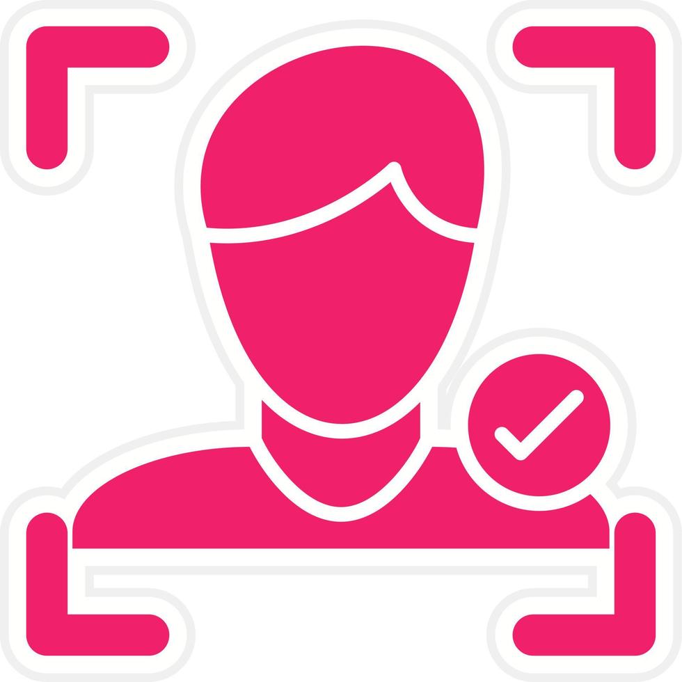 Face Detection Vector Icon Style