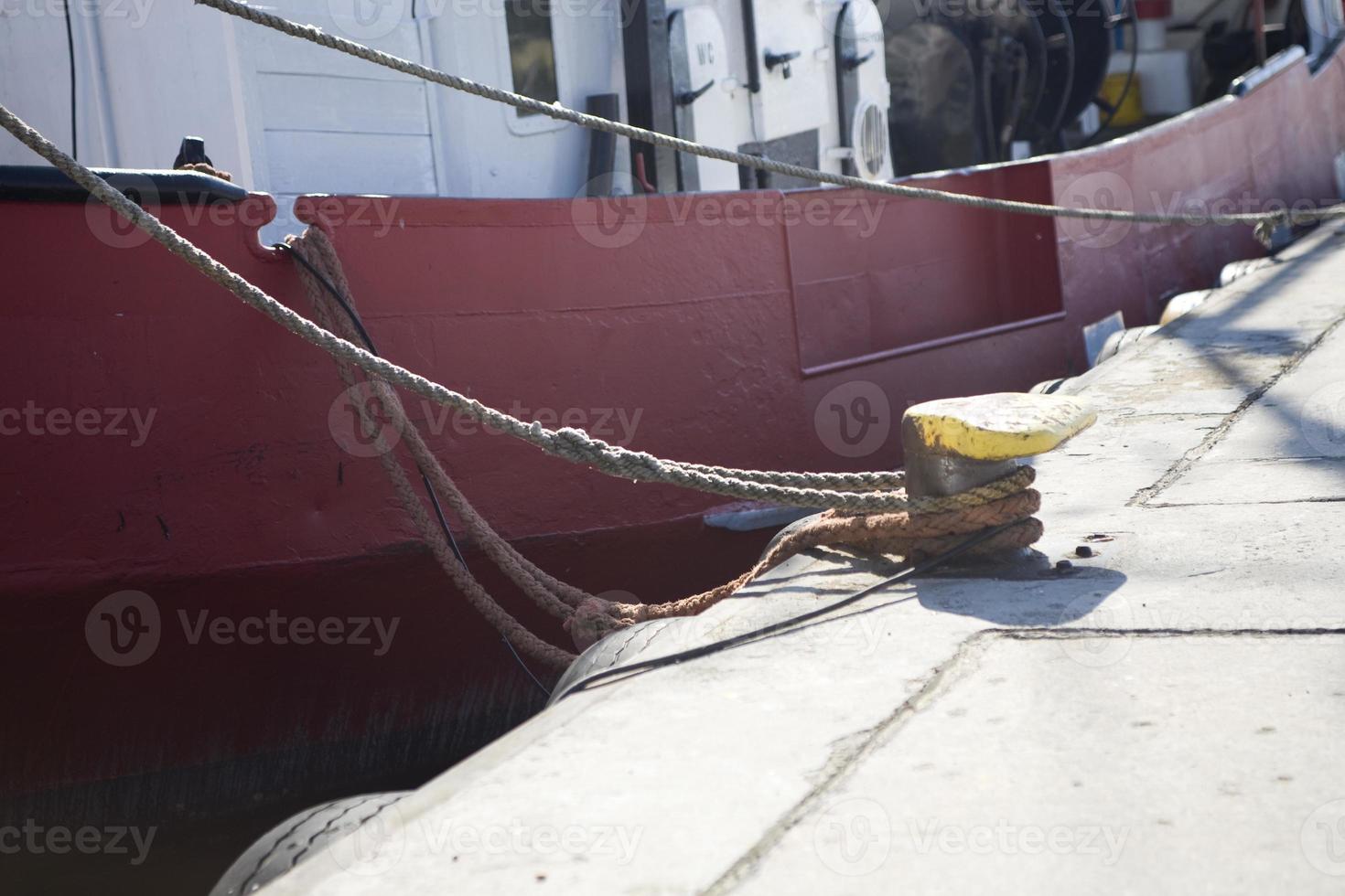 details on fishing boats in the port of Poland on the Hel Peninsula photo