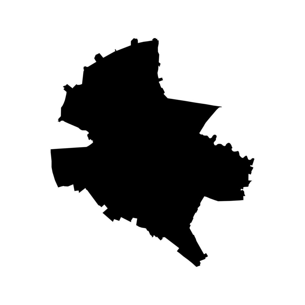 Bucharest development region map, region of Romania. Vector illustration.
