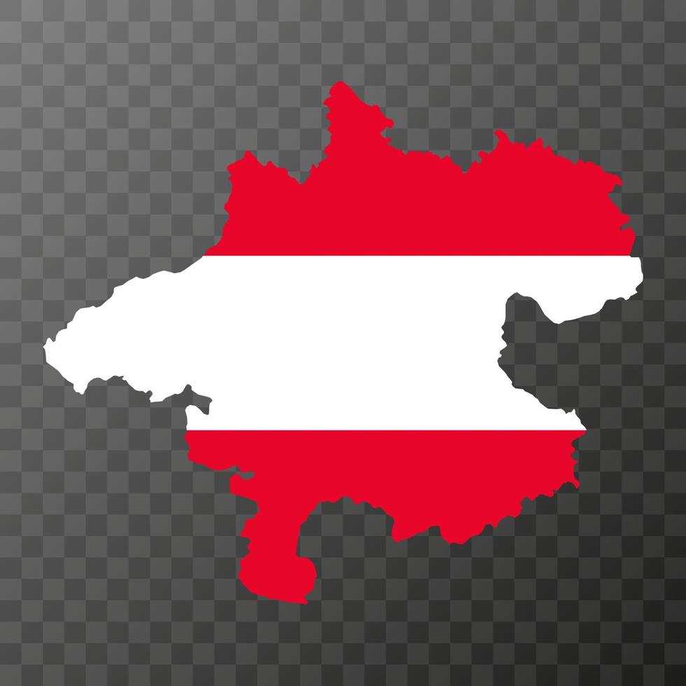 Upper Austria state map of Austria. Vector illustration.