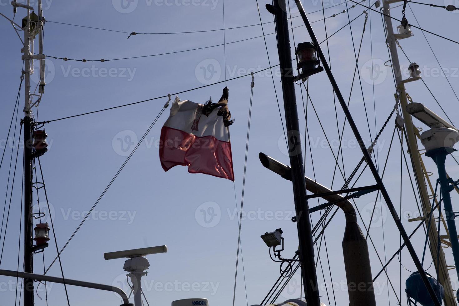 details on fishing boats in the port of Poland on the Hel Peninsula photo