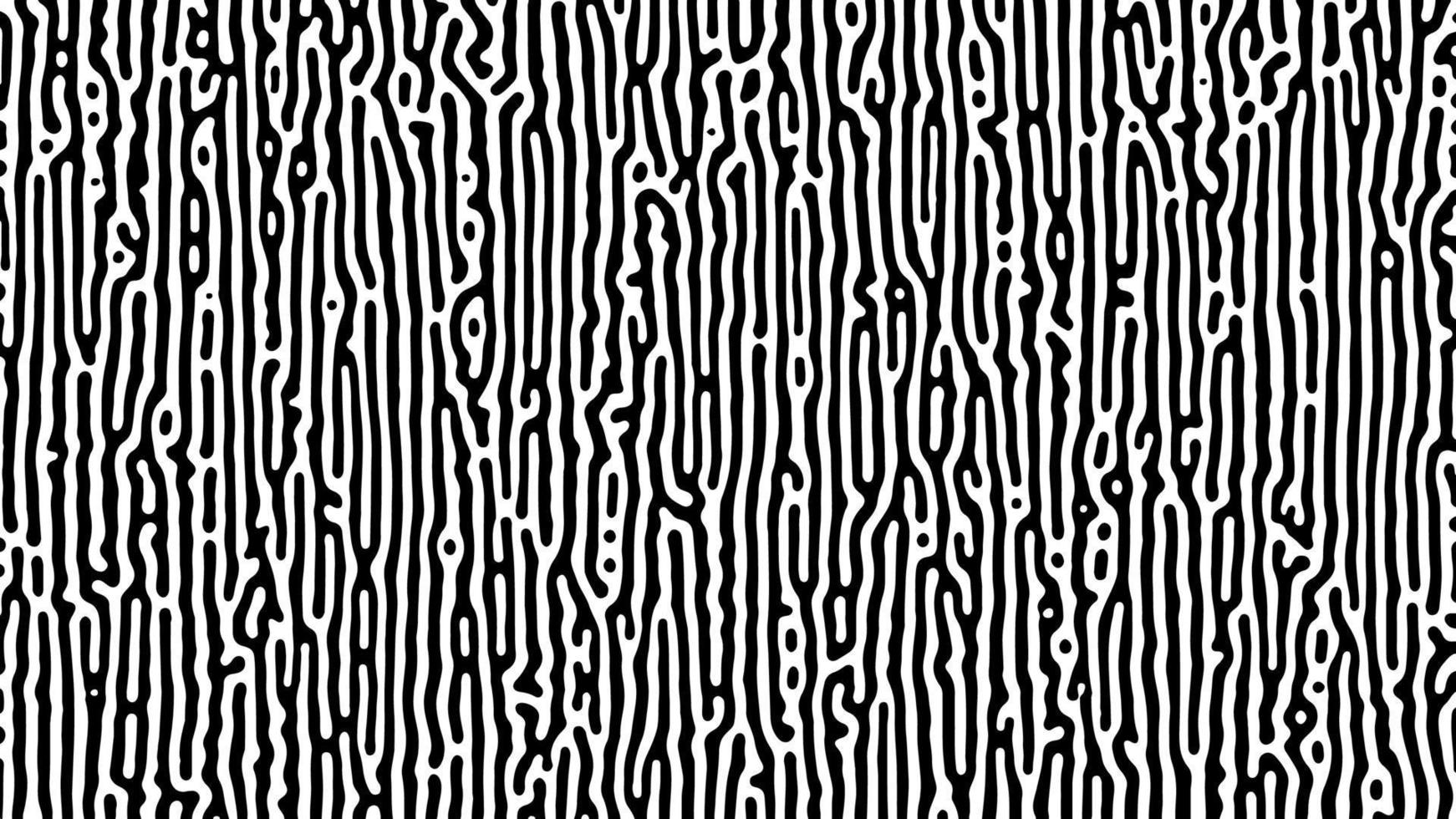 Monochrome Turing reaction background. Abstract diffusion pattern with chaotic shapes. Vector illustration.