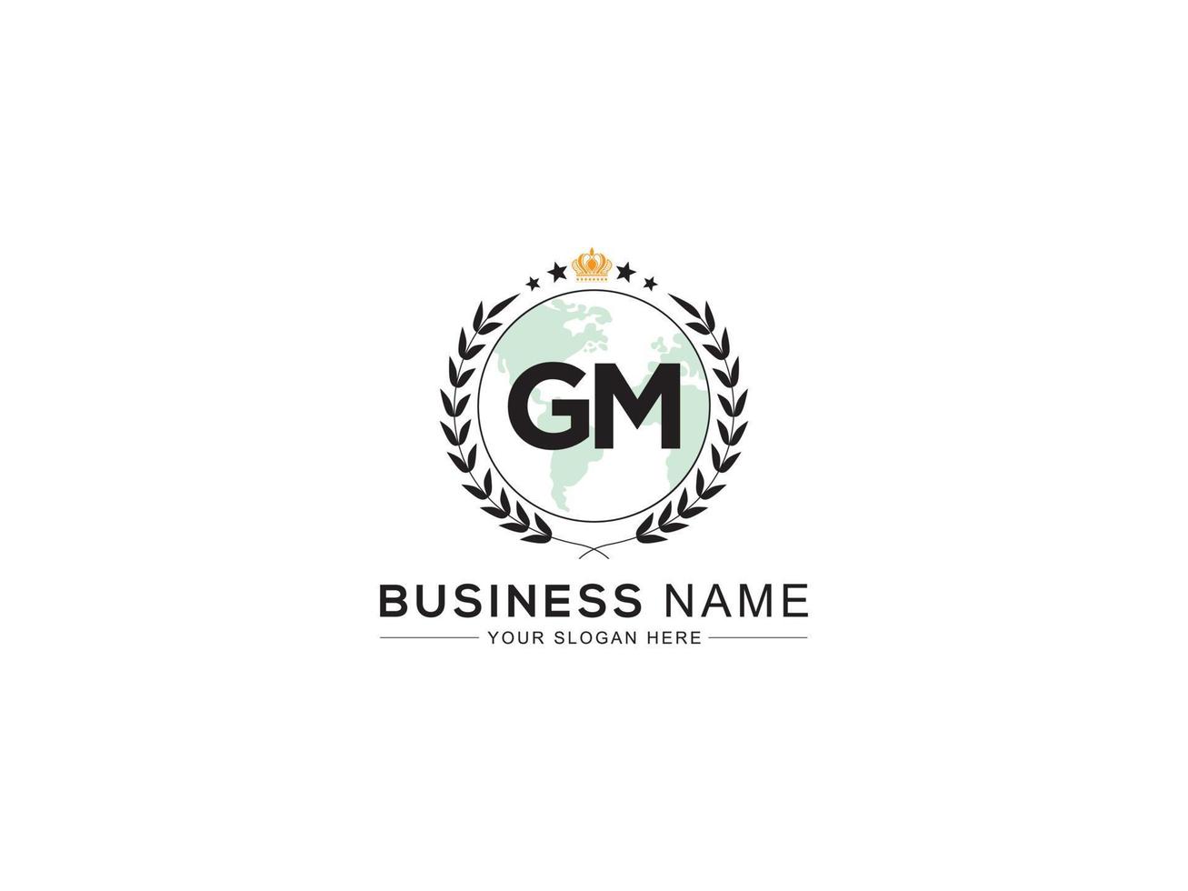 Letters gm logo with a minimalist design Vector Image