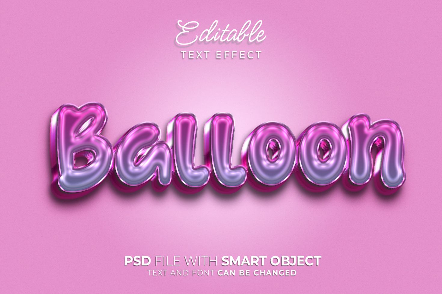 realistisk ballong stil text redigerbar text effekt psd