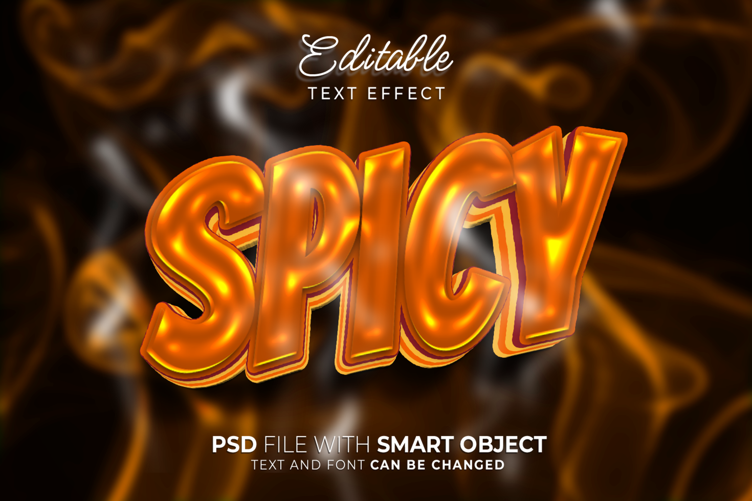 Spicy text effect editable style design psd