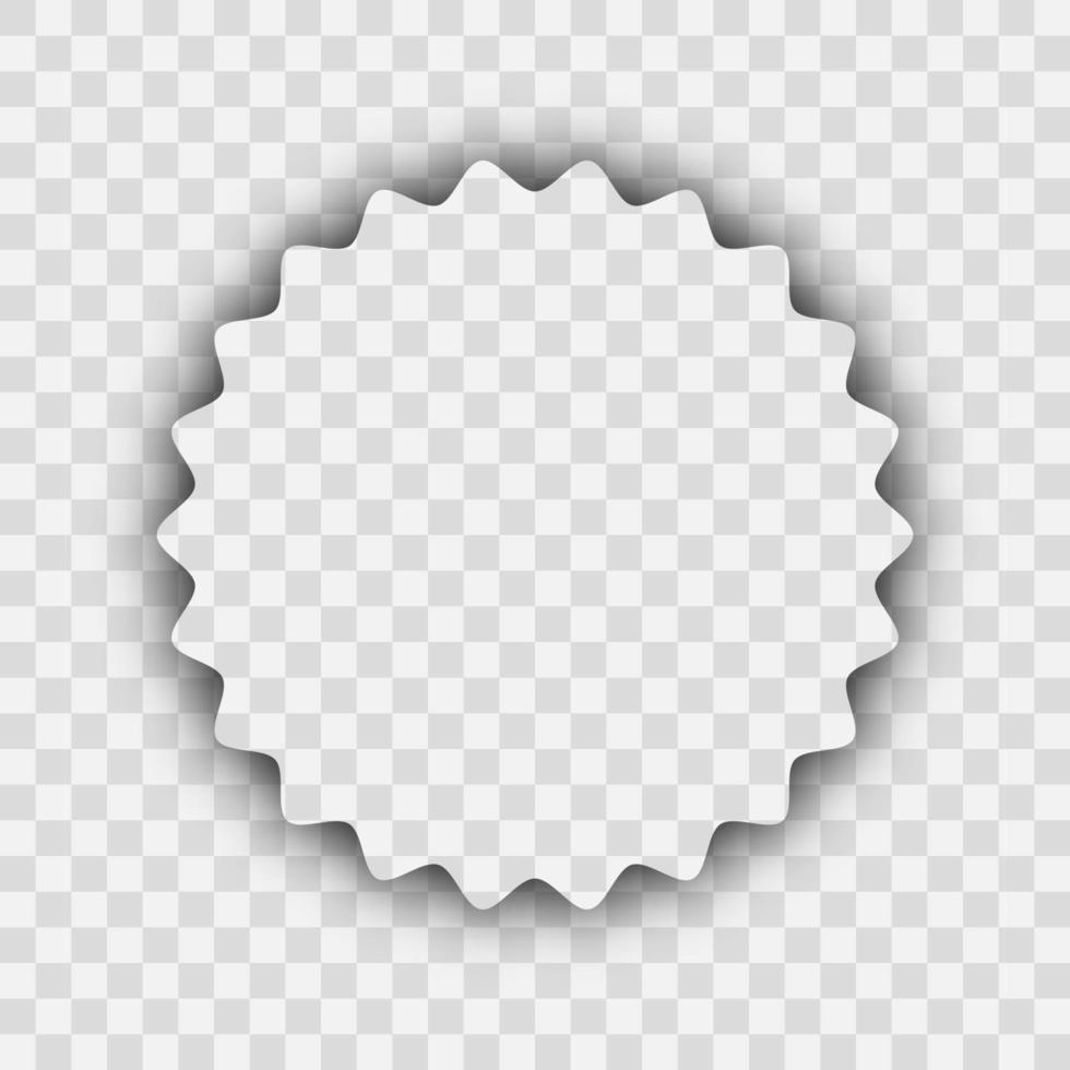 Dark transparent realistic shadow. Round shadow isolated on background. Vector illustration.