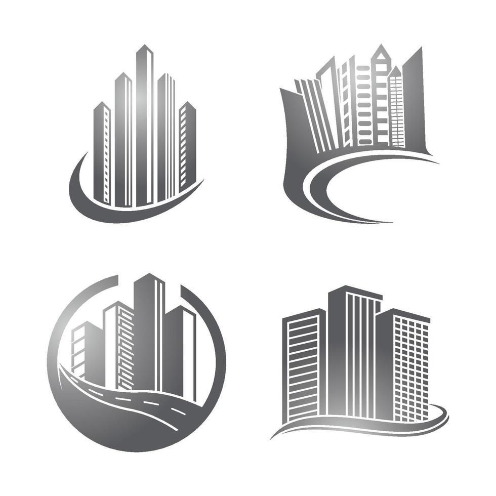 edificio logo vector y símbolo icono