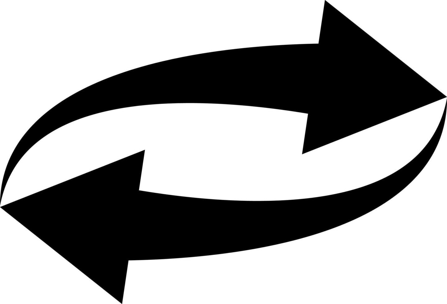 Sign symbol update reload circular arrows vector