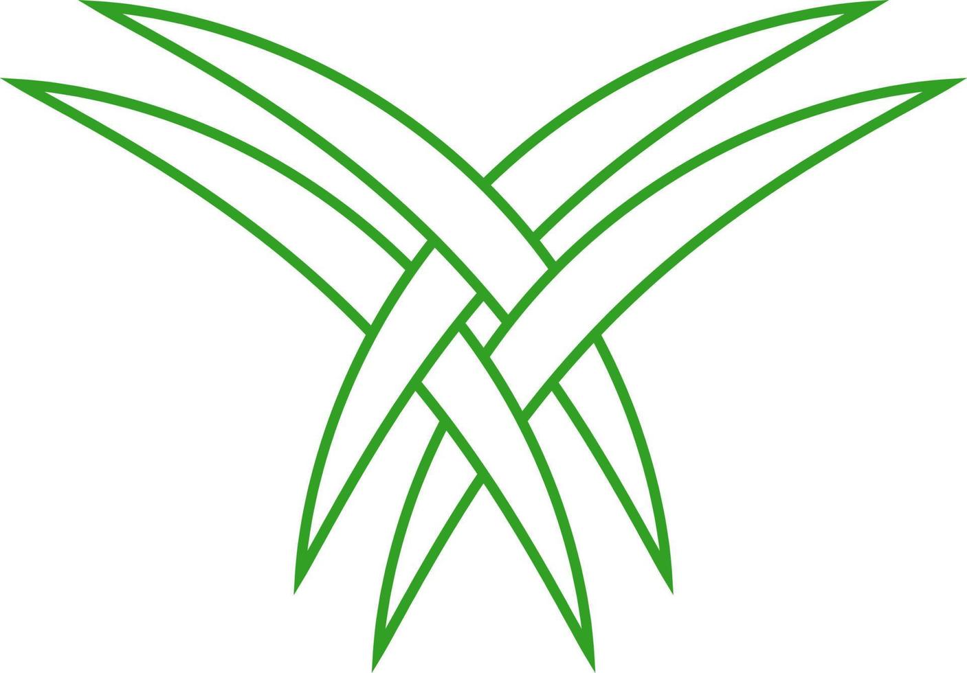 Intertwined palm leaves tourist logo Saudi Arabia vector