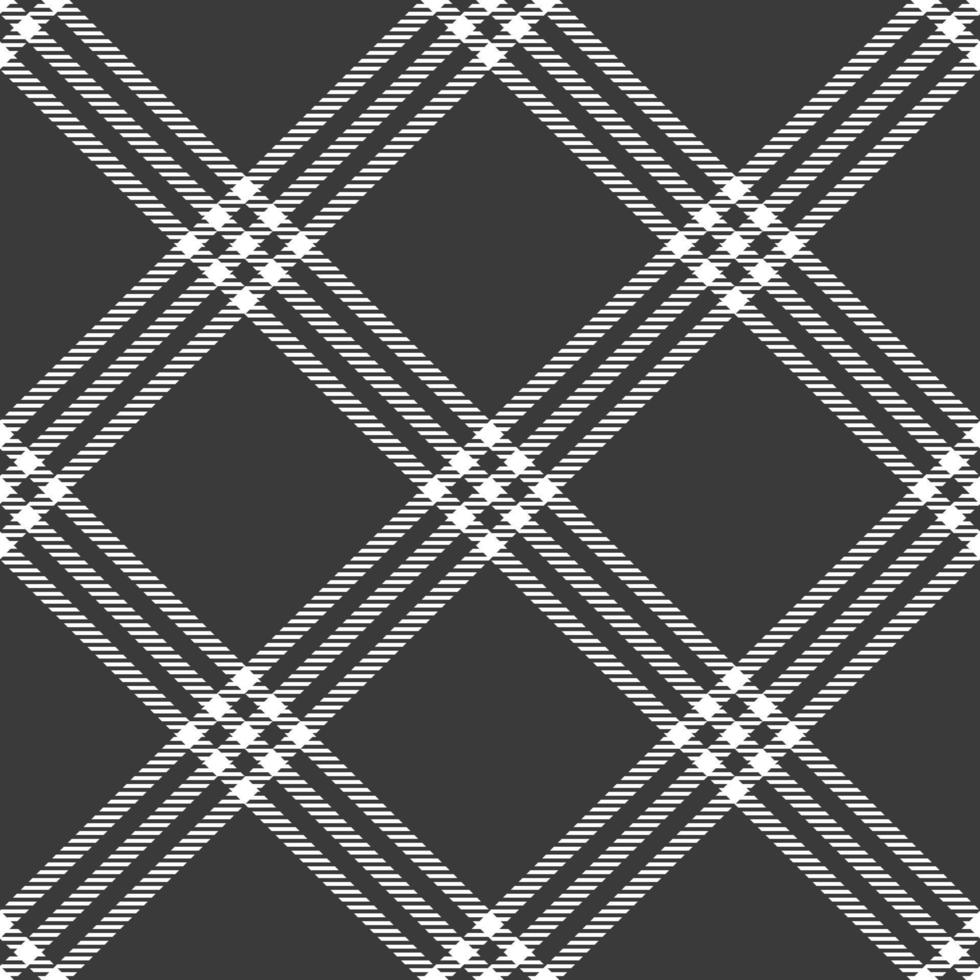 Black white cage rhombus check plaid fabric swatch texture seamless vector