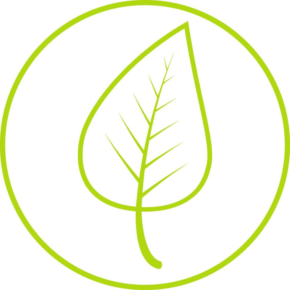 Spring time year icon, young growing green leaf vector