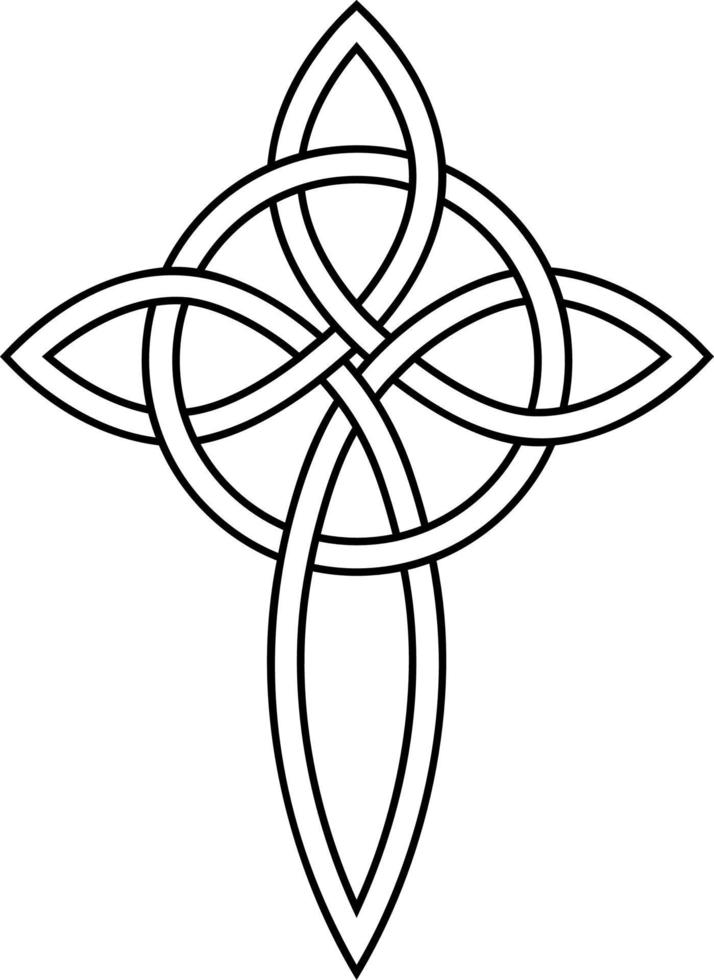 Celtic cross knot and circle gorgeous pendant symbol friendship vector