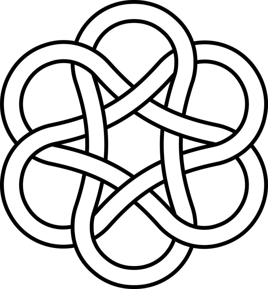 ancient infinity knot pattern sign is good luck and wealth vector