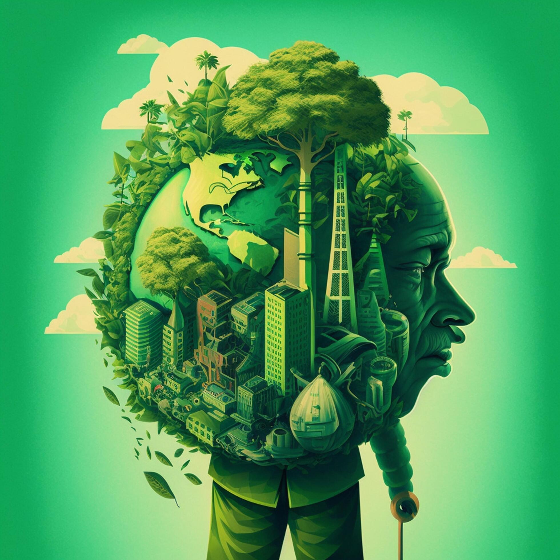 Save Earth Day Poster Environment Day Nature Green Glossy background