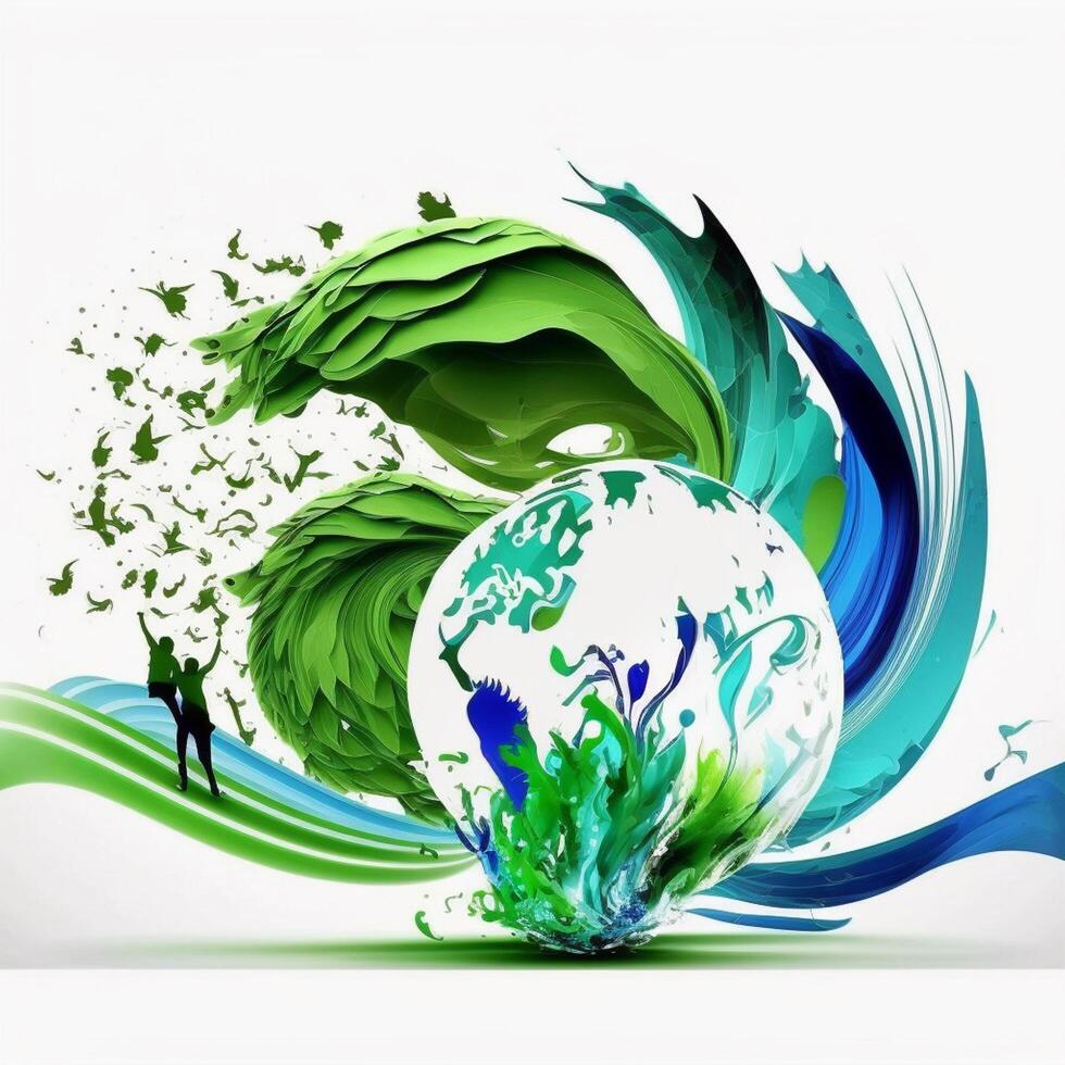 Save Earth Environment Day poster go green Background Images Save Water photo