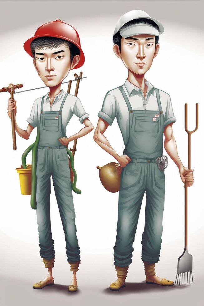 Workers on the Job for 1 may labour Day Images photo