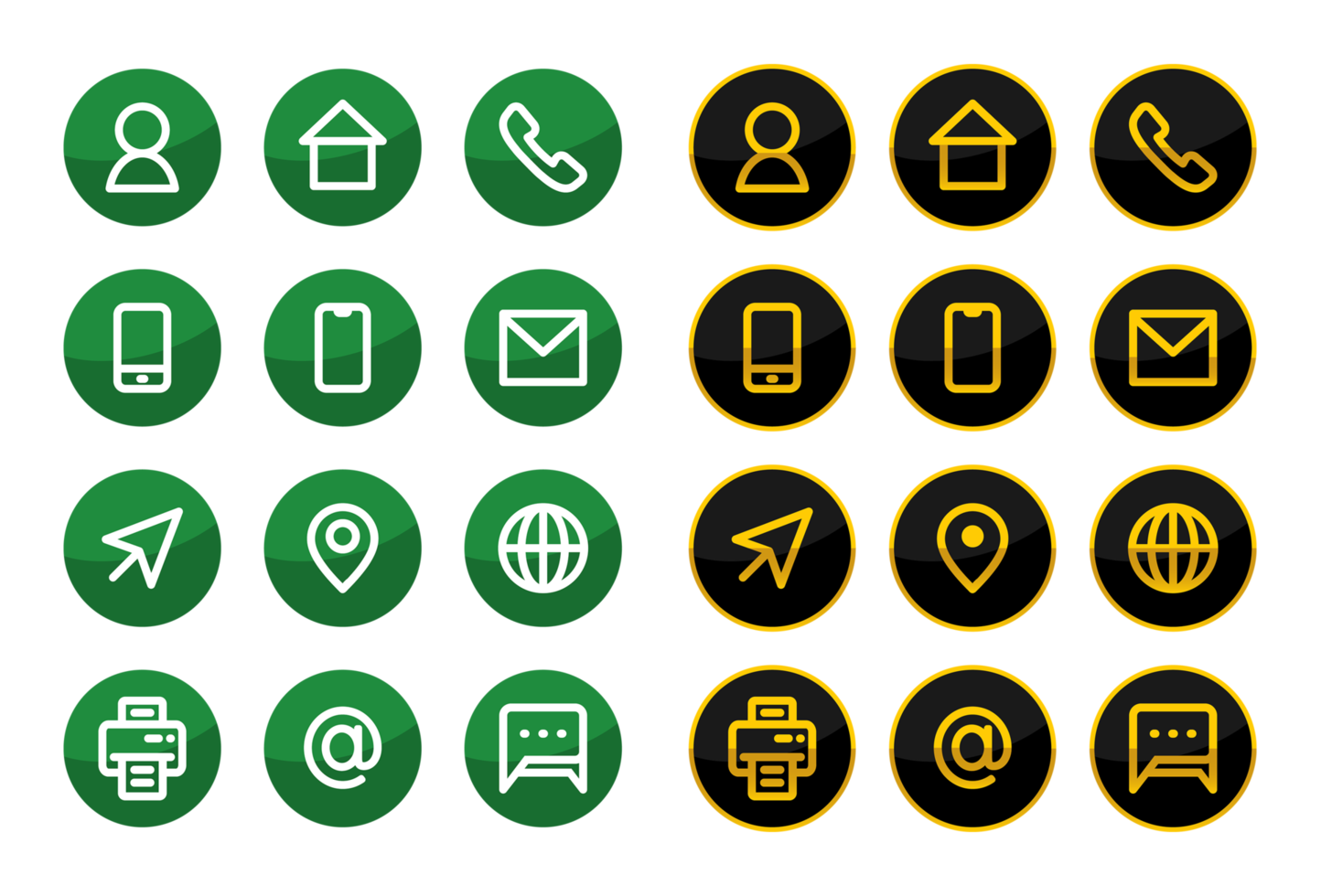 Business Card Icons Circles Gallery png