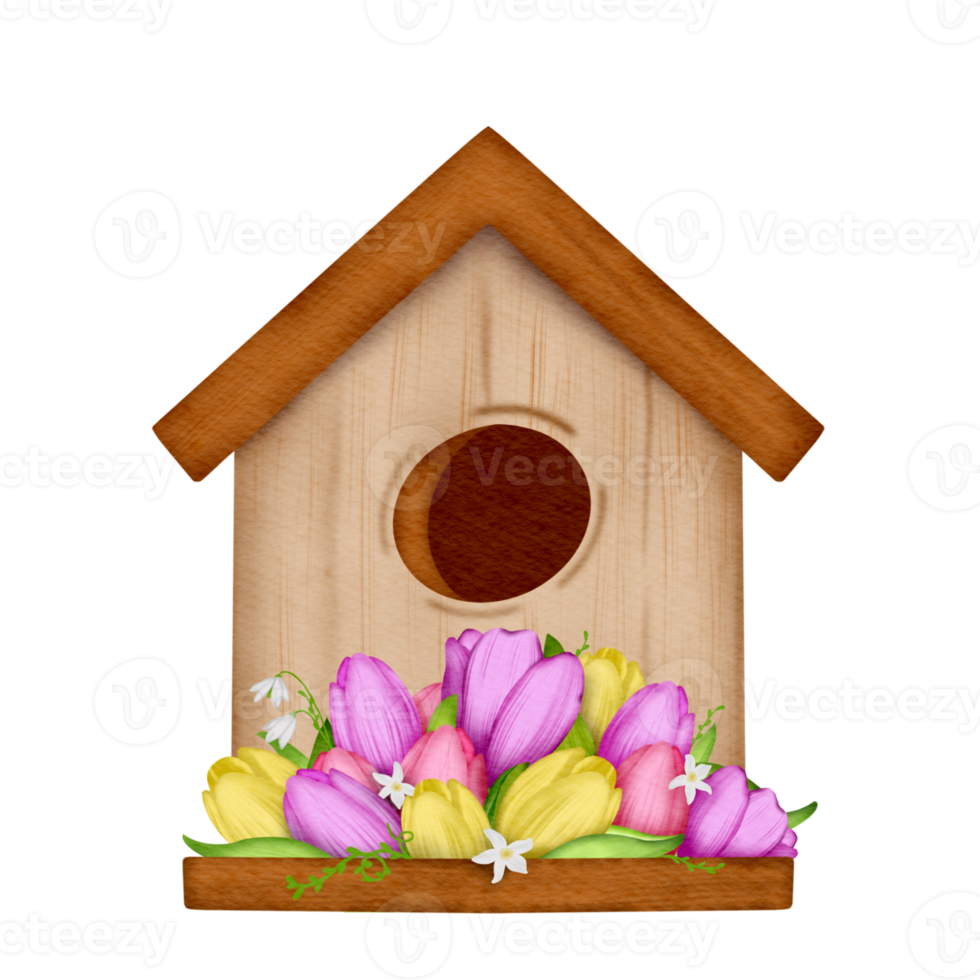 tulipán flor elemento png, Pascua de Resurrección acuarela clipart gratis png