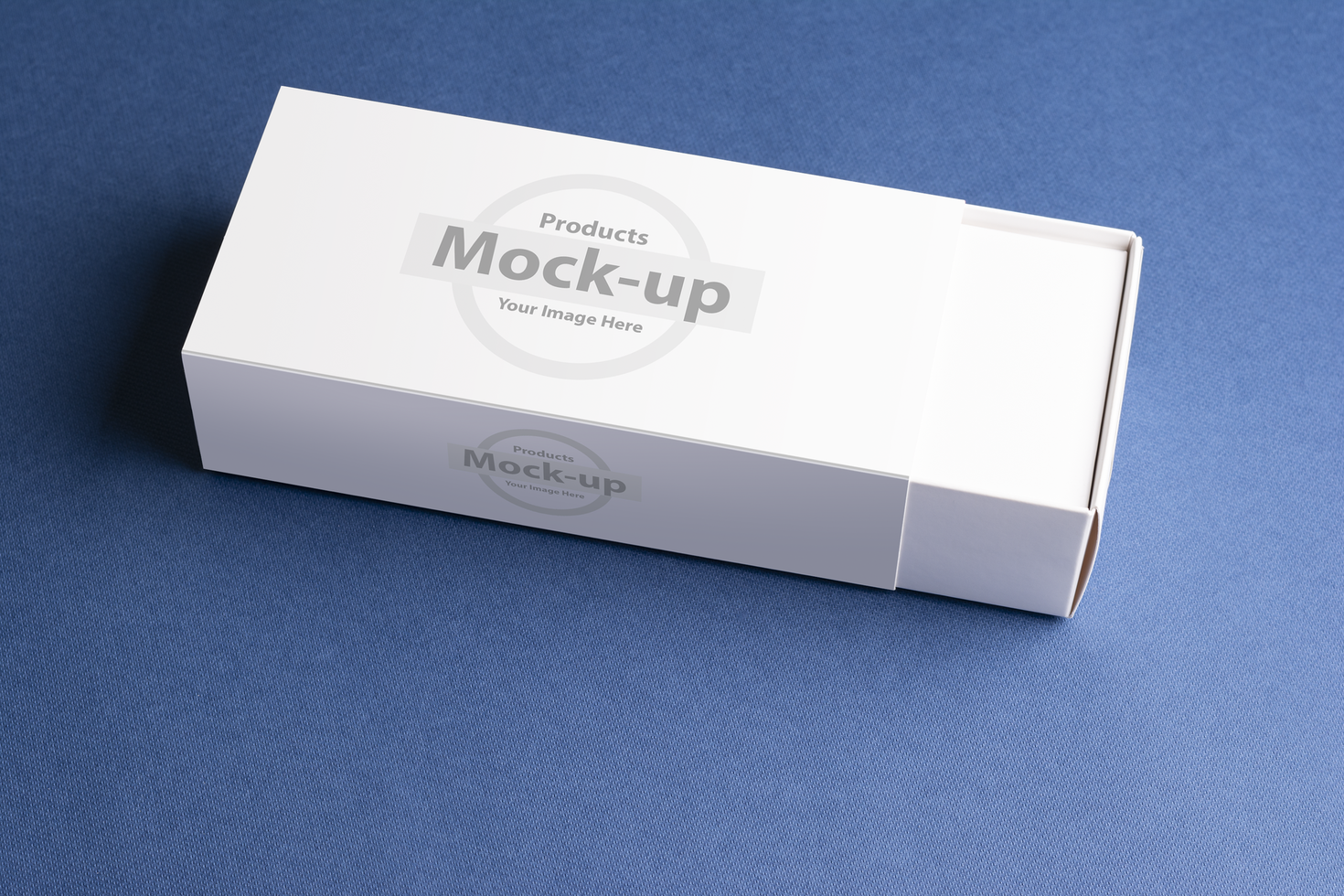 Smartphone-s pull out boxes on blue surface psd