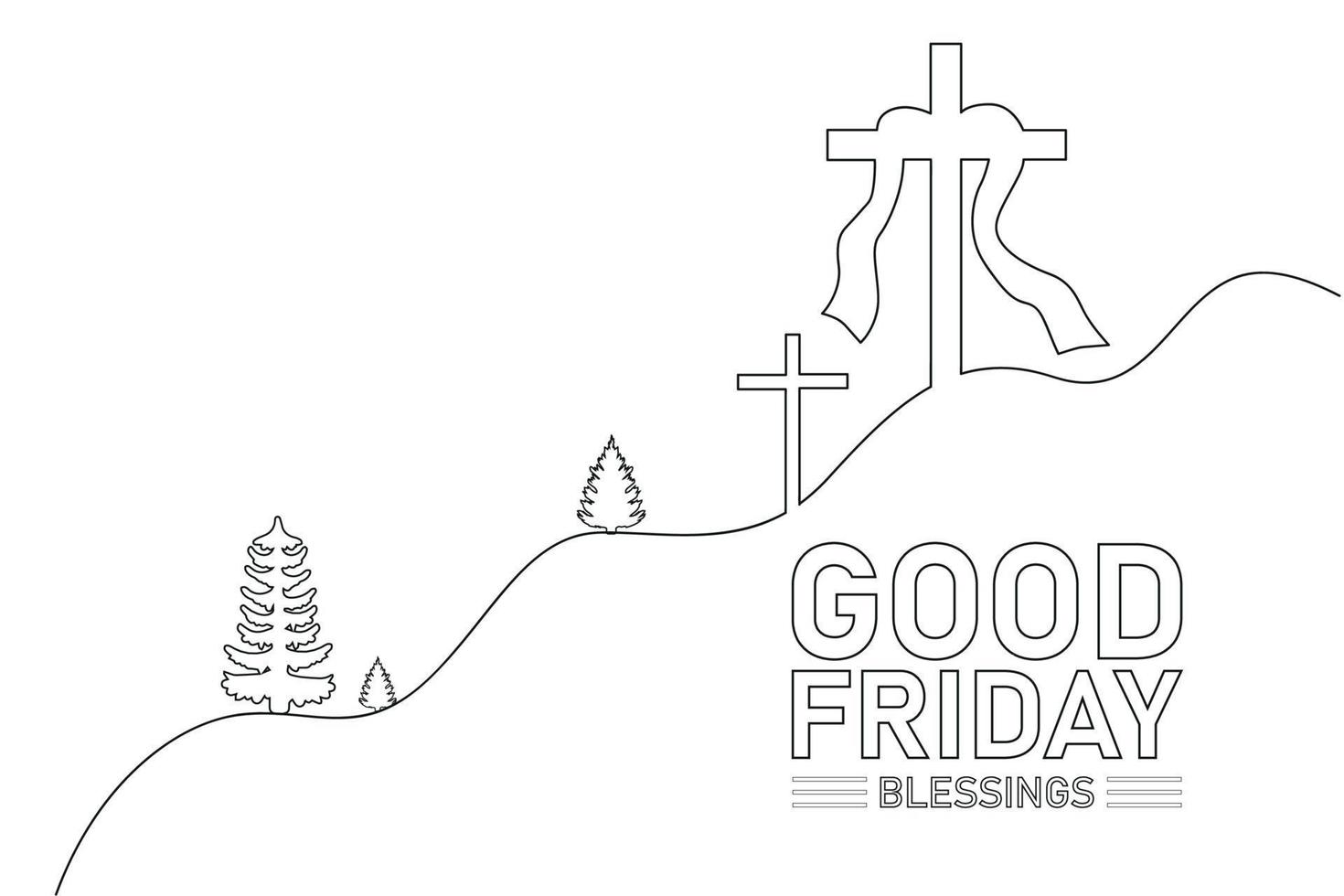 good Friday banner and social media post vector