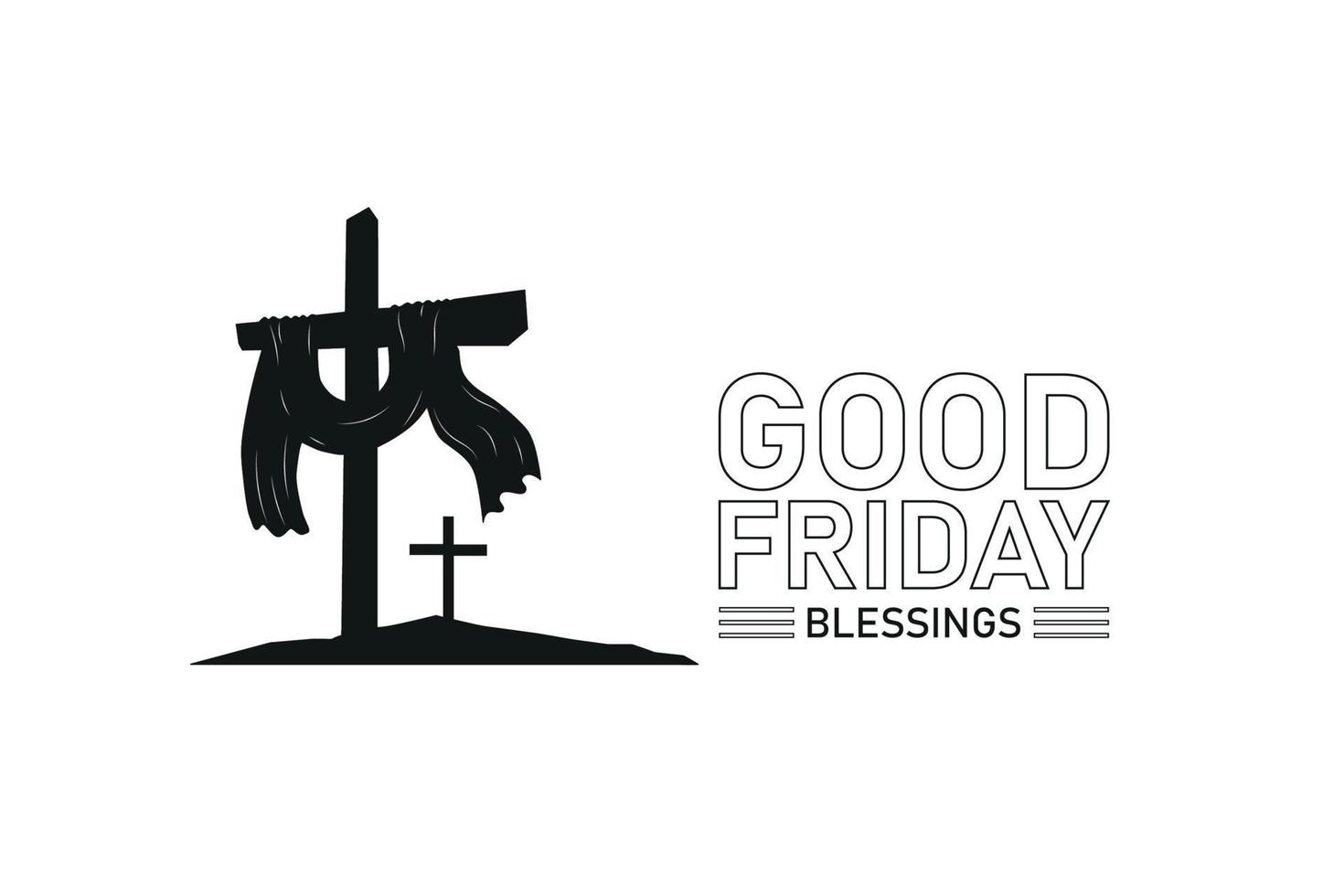 good Friday banner and social media post vector