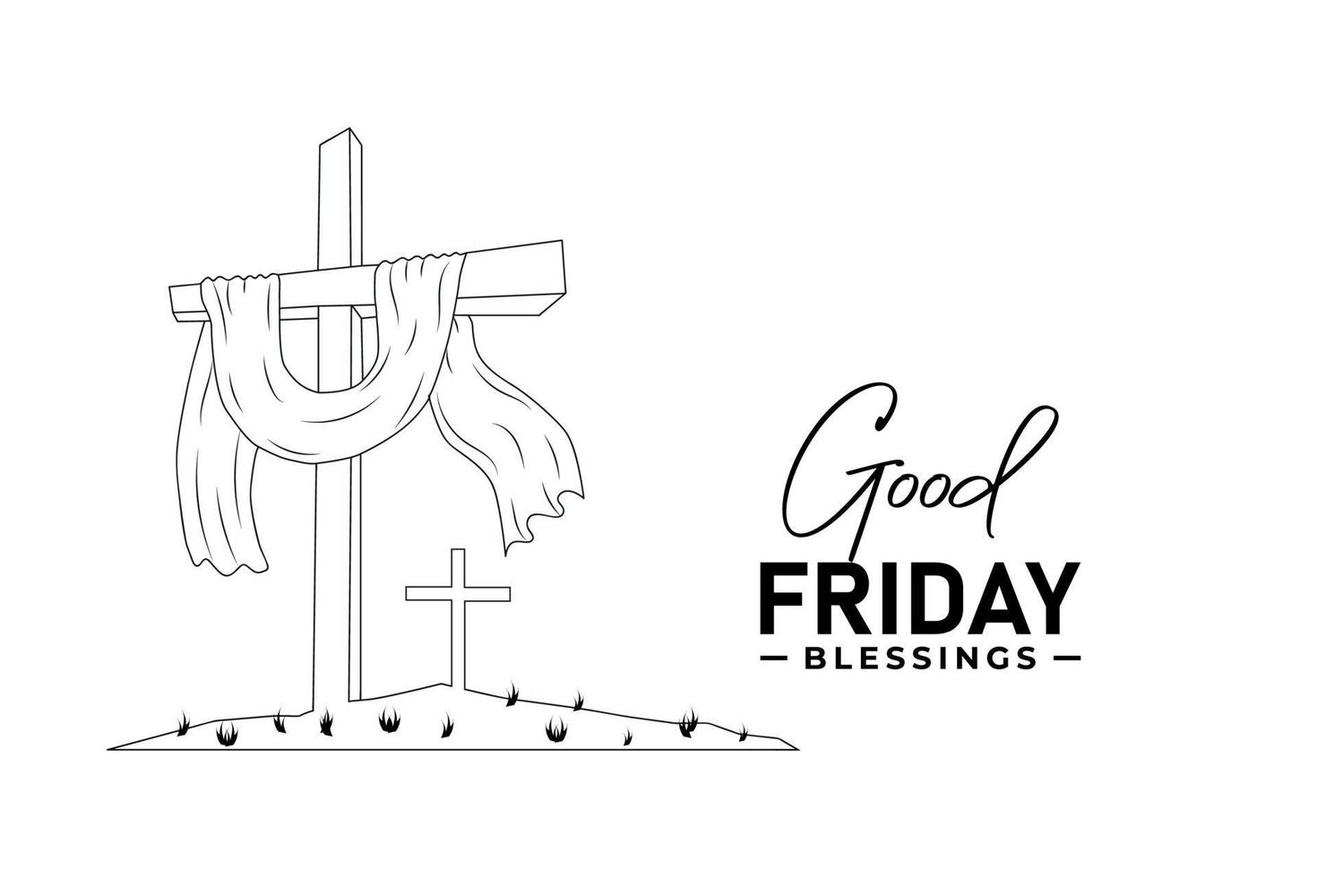 good Friday banner and social media post vector