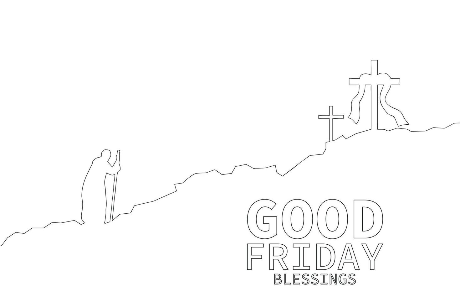 good Friday banner and social media post vector