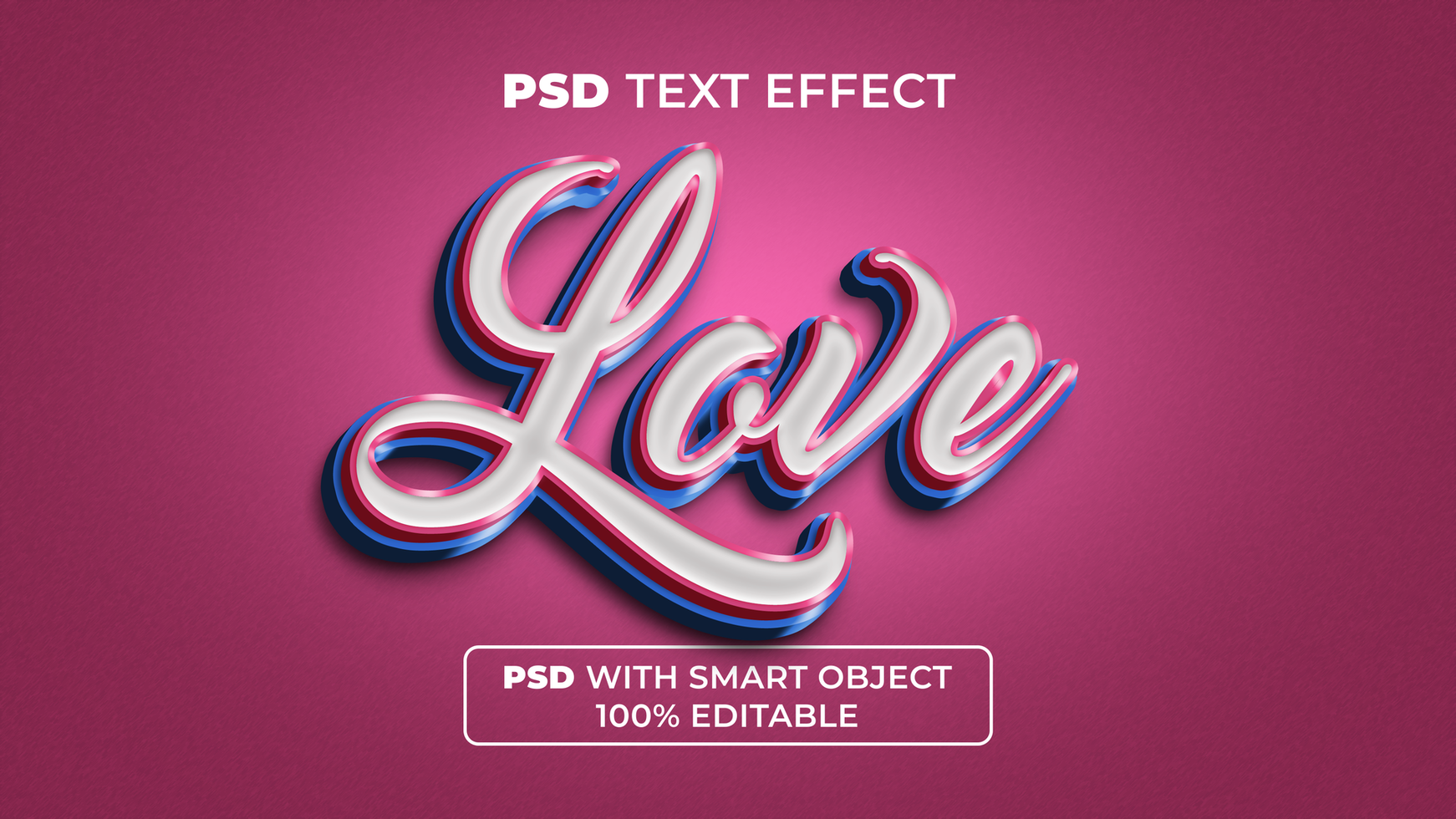 Love text effect style. Editable text effect. psd