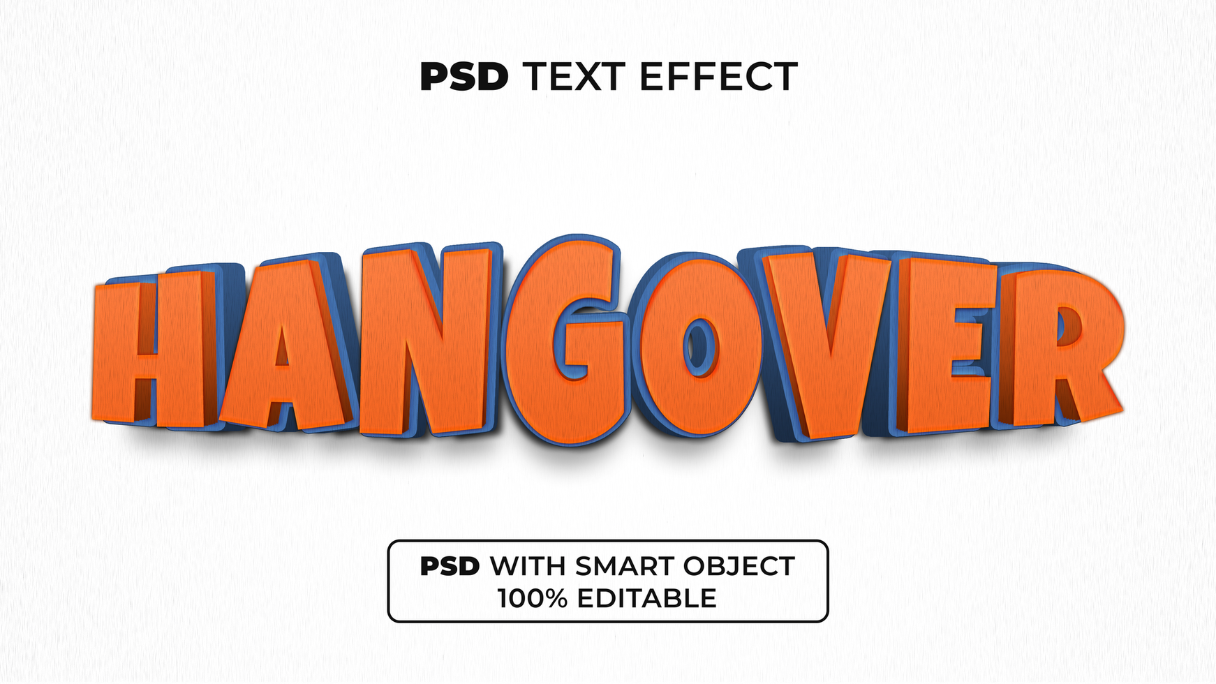 Hangover text effect cartoon style. Editable text effect. psd