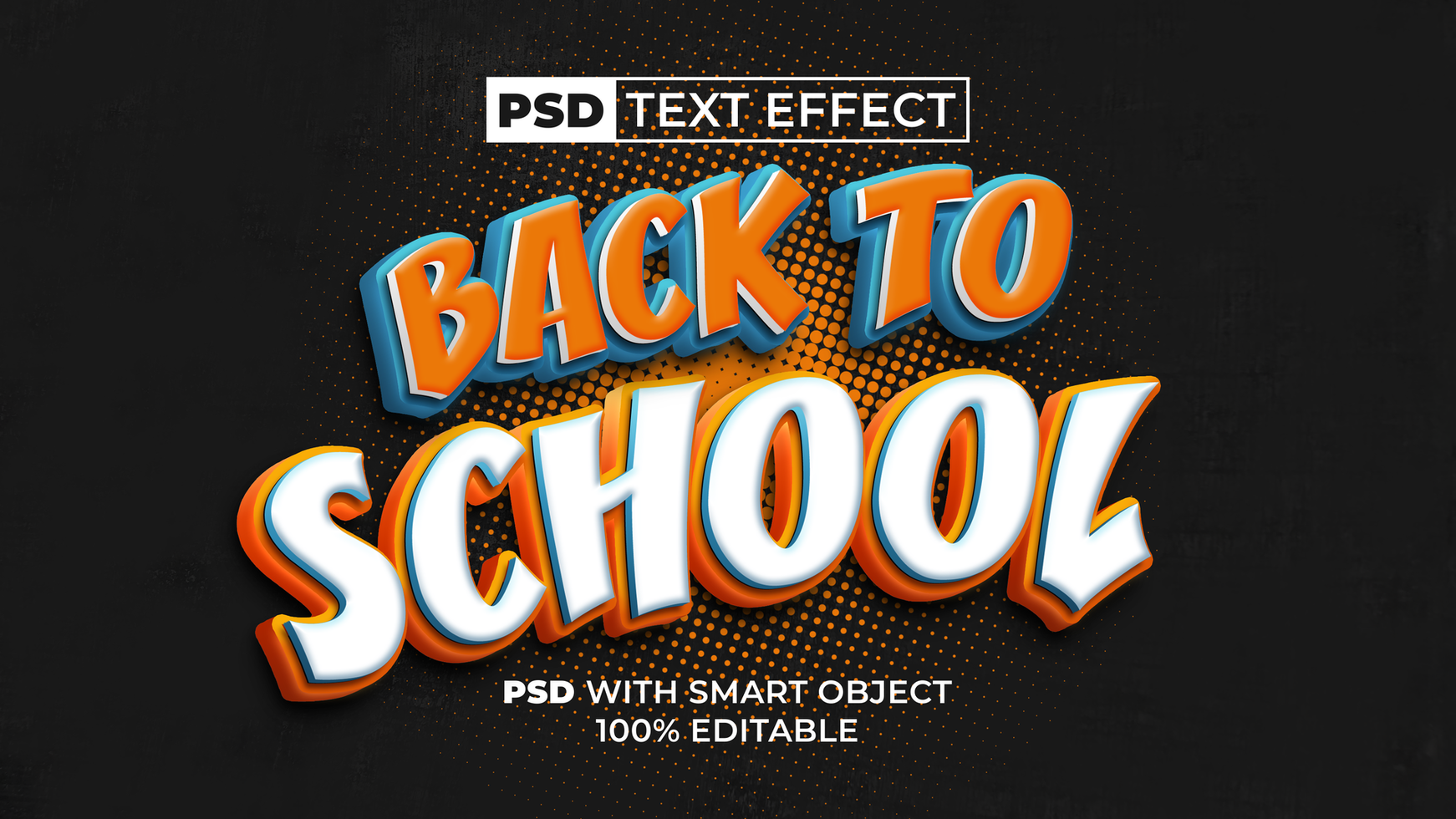 Back to school text effect style. Editable text effect. psd