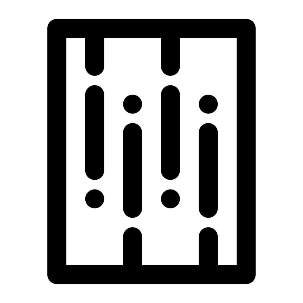Isolated wood plank in outline icon on white background. Wooden, gardening vector