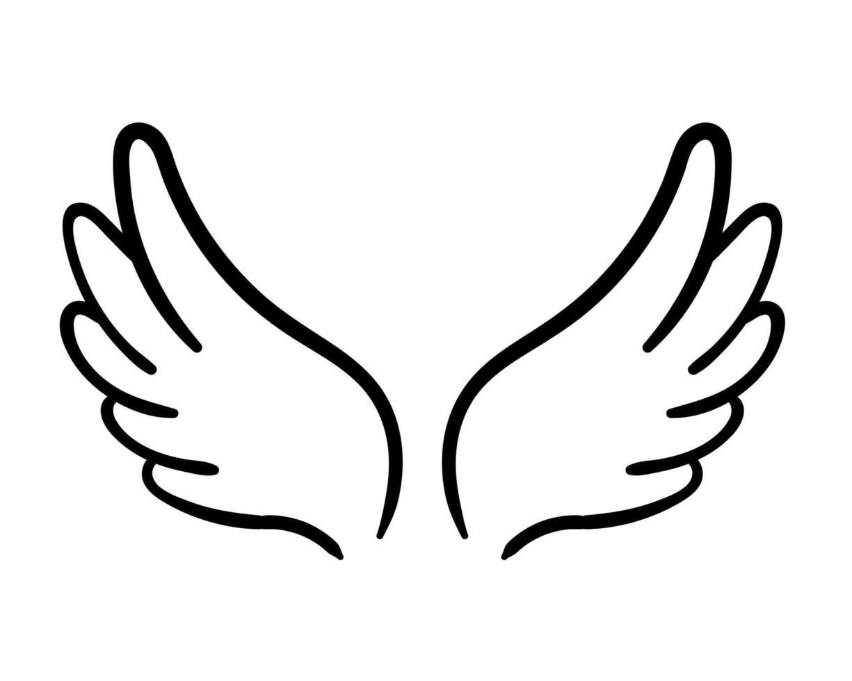 angel wings in heaven hawk feather wing pattern vector