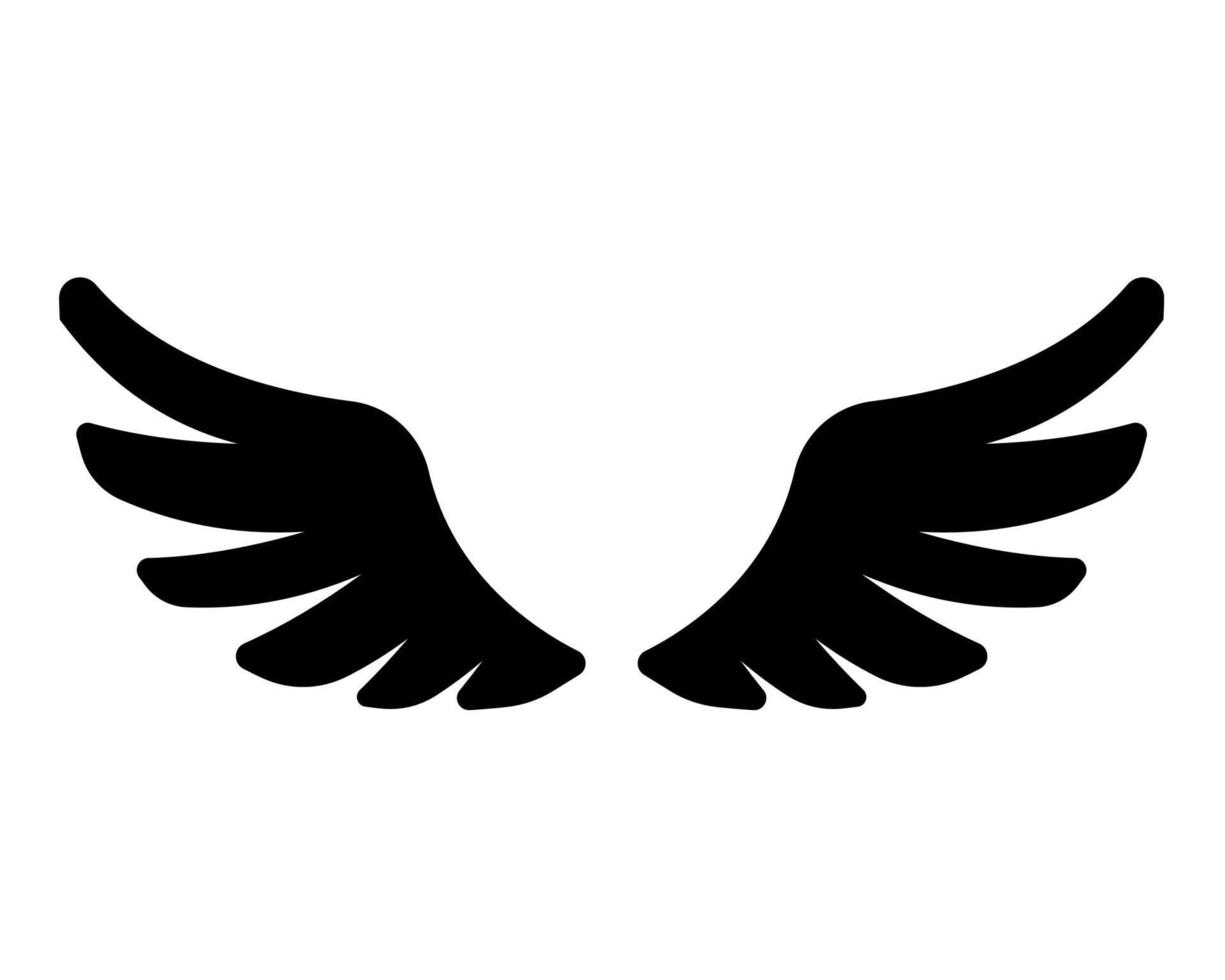 angel wings in heaven hawk feather wing pattern vector