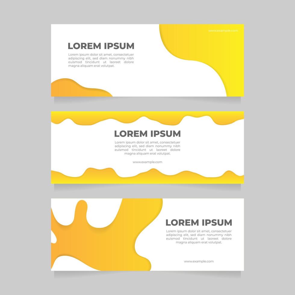 Clean and Contemporary Abstract Minimalism Banner Set vector