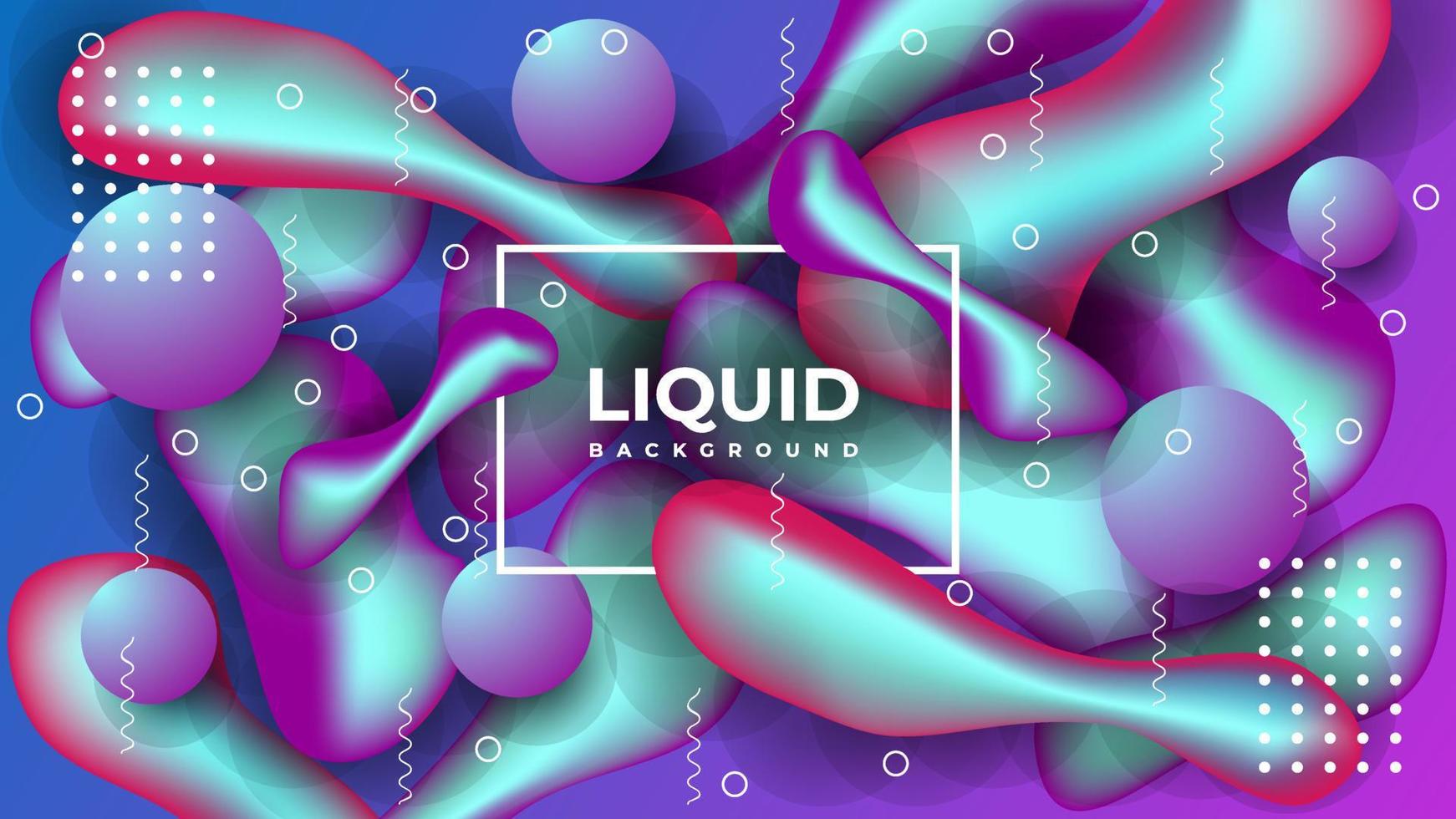 Colorful Liquid abstract Background design vector