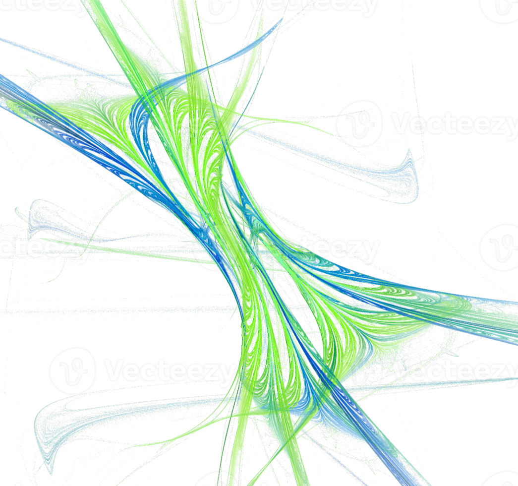 astratto blu verde lineare modello senza sfondo, isolato elemento png