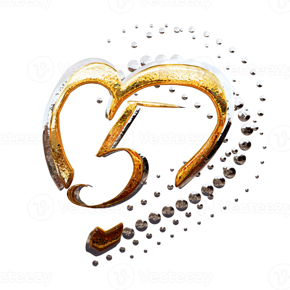 3D ILLUSTRATION,TEXT EFFECT GOLD AND SILVER 5 YEAR ANNIVERSARY DATE png