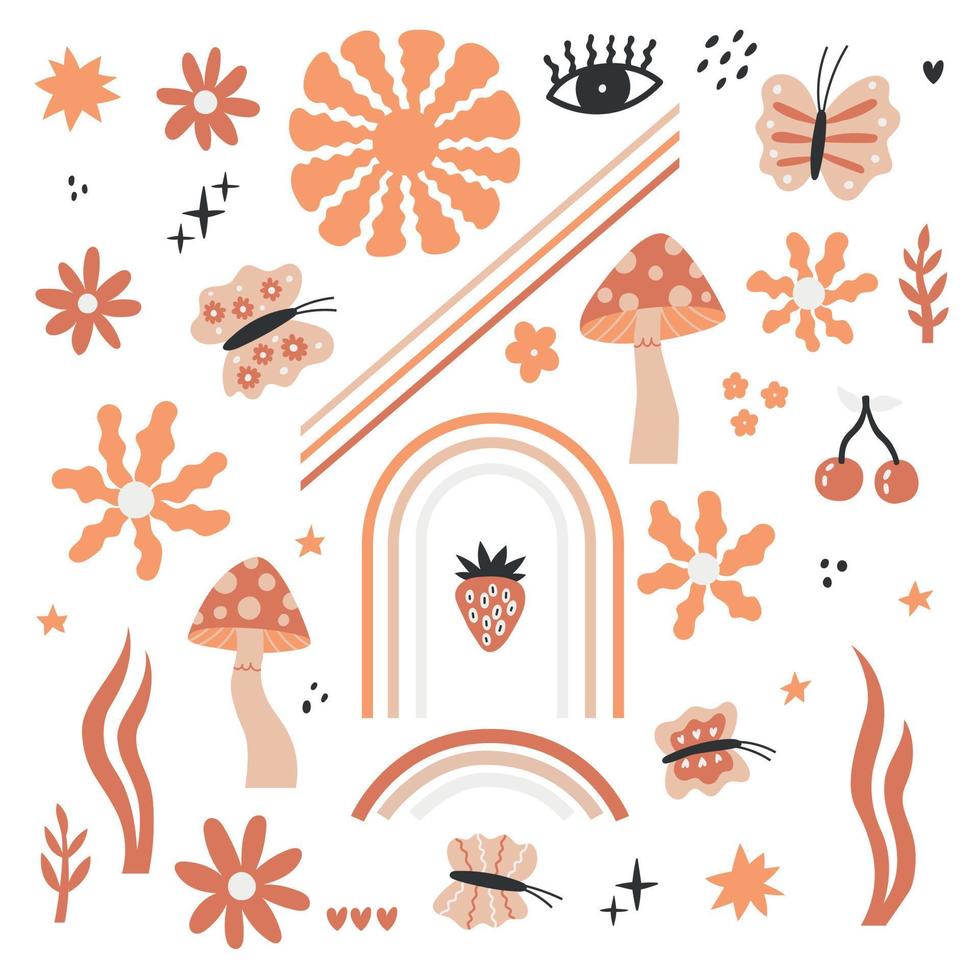 Groovy collection element decor vector