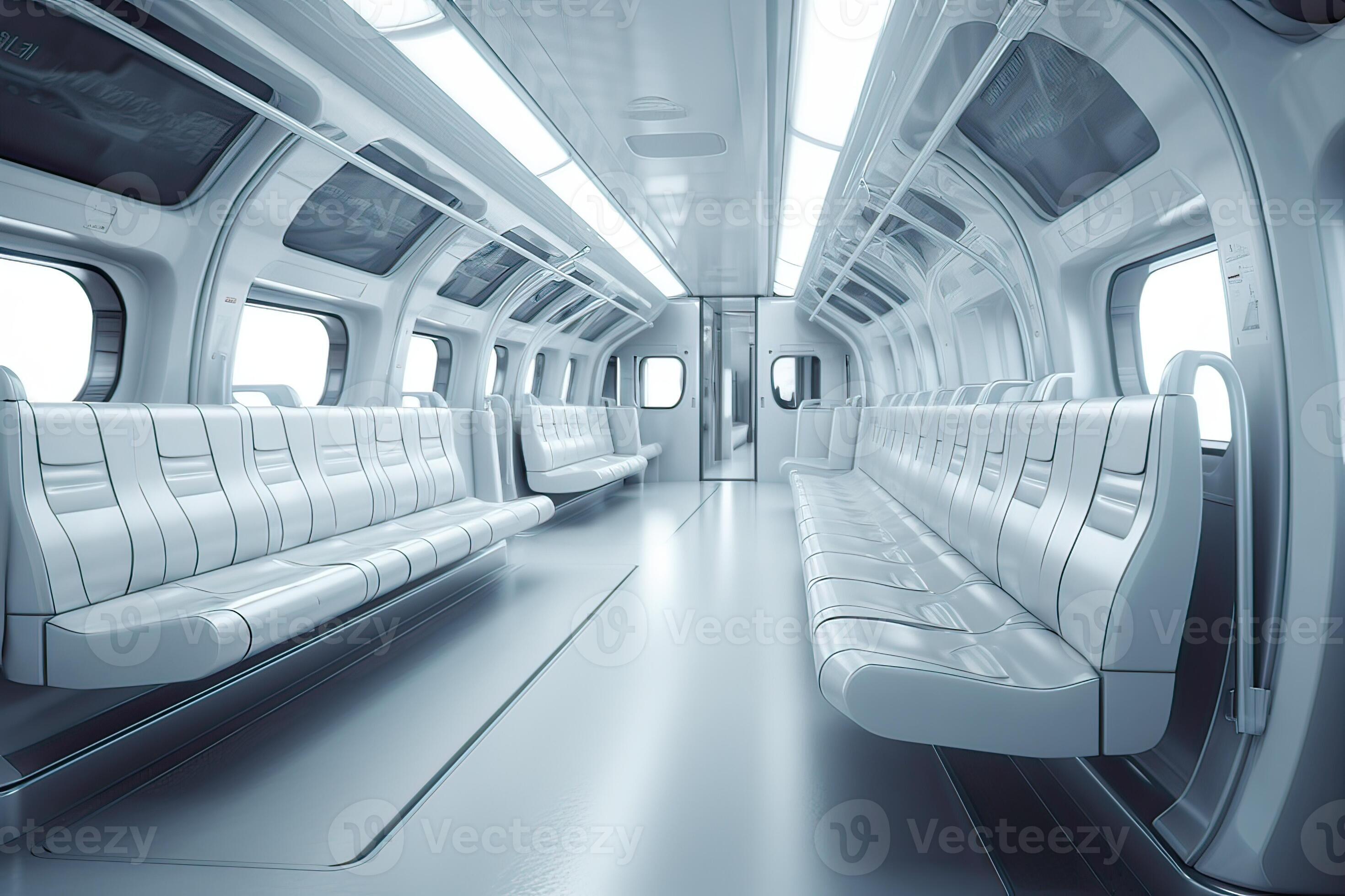 futuristic train interior