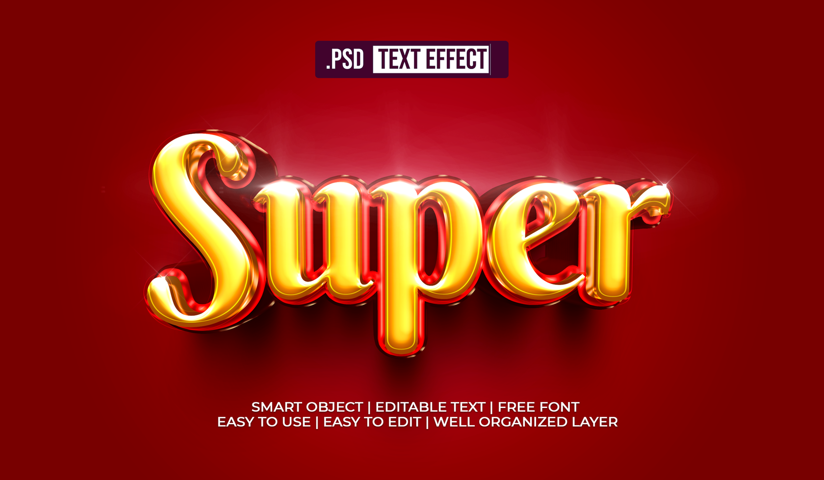 Super Text Stil bewirken psd