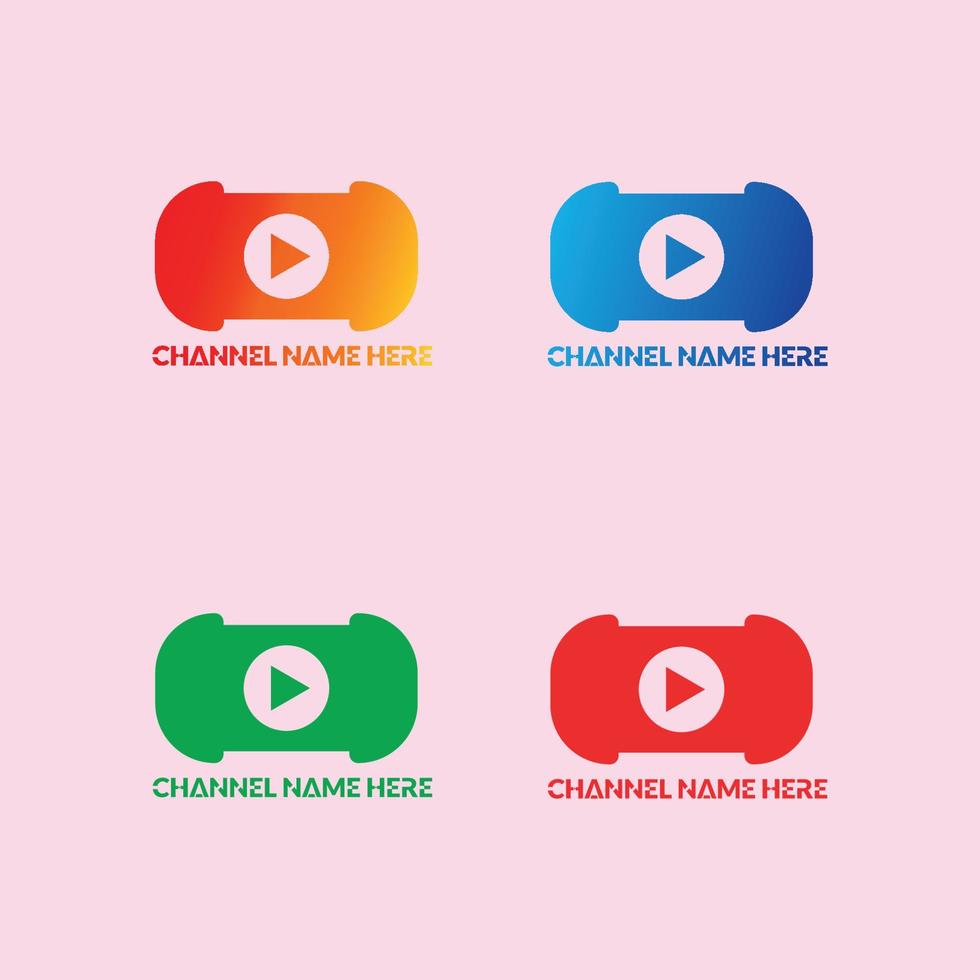 Channel and video logo design. vector