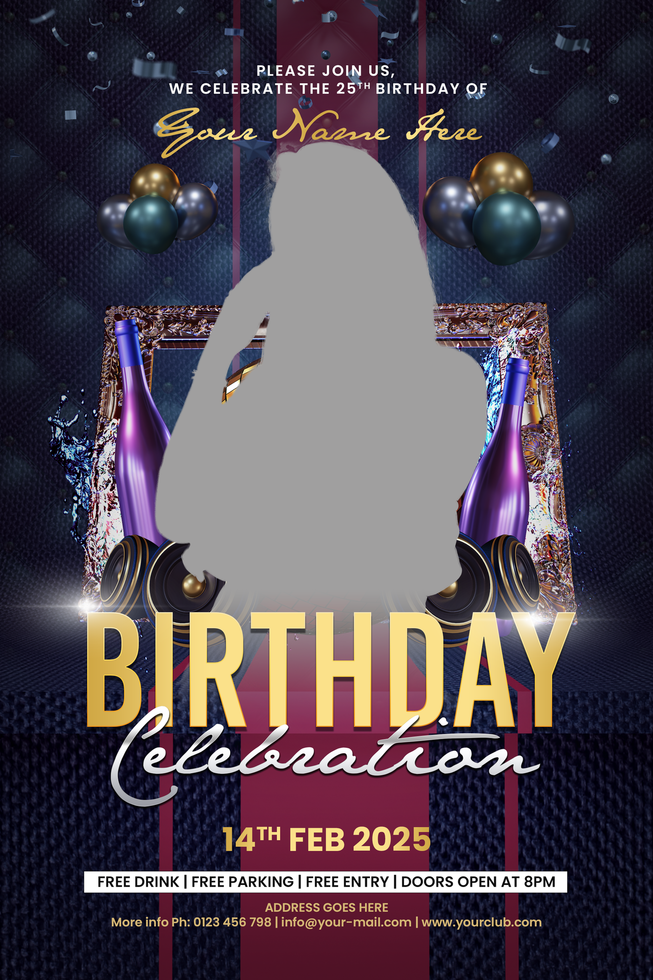 Birthday Celebration Party Flyer Template psd