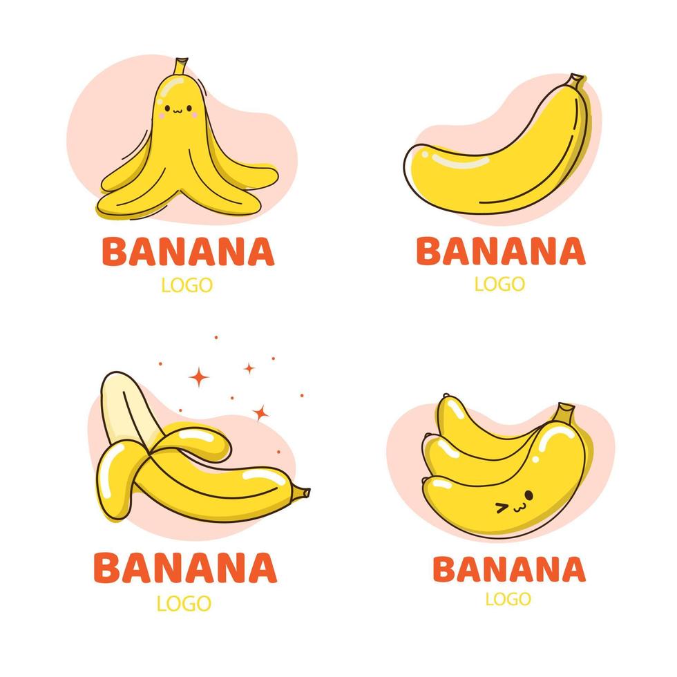 Organic vegetables fruit logo minimal doodle style vector