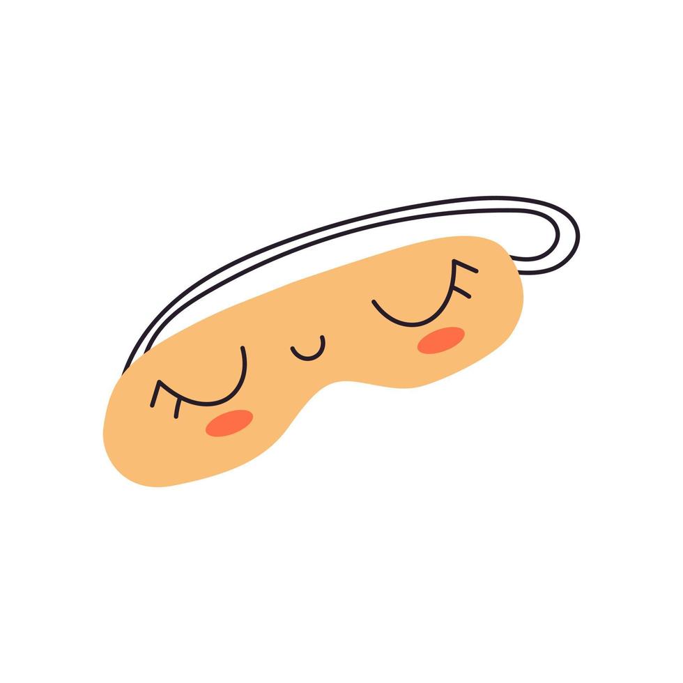 Cute Sleep Mask. Concept of Self-love. Vector illustration