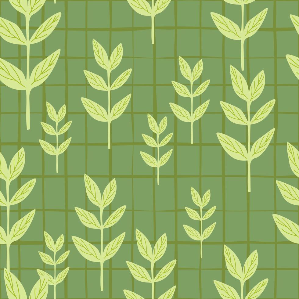 orgánico hojas sin costura modelo. decorativo bosque hoja fondo de pantalla. botánico antecedentes. vector
