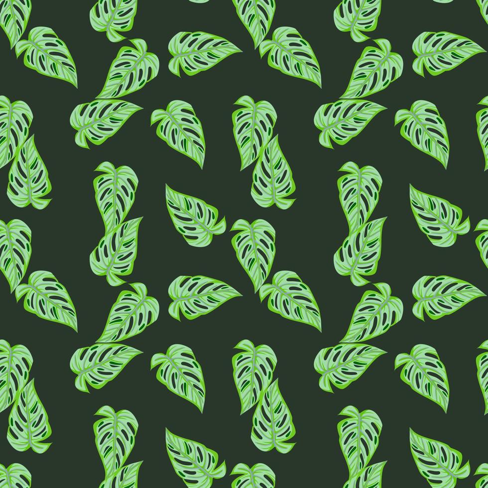 Jungle leaf seamless pattern. Exotic botanical texture. Floral background. Decorative tropical palm leaves wallpaper. vector