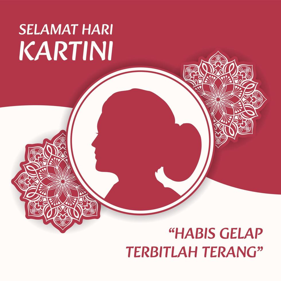 happy kartini day greeting banner, vector design