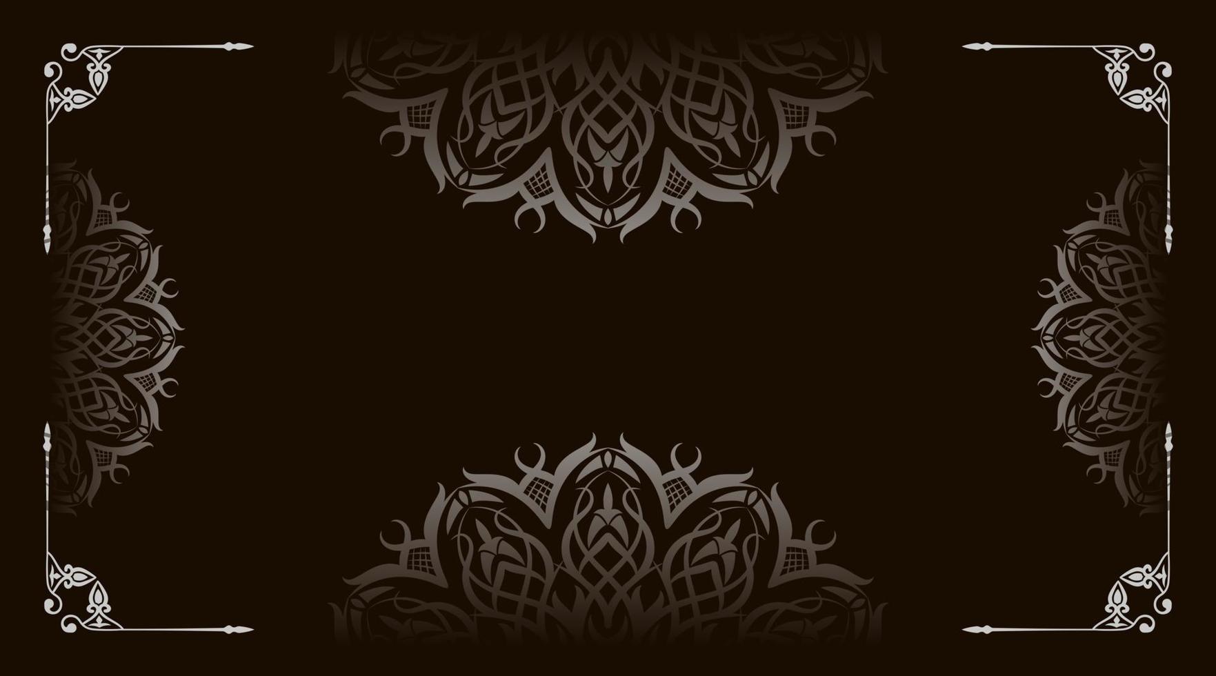 brown background, with mandala decoration 22450788 Vector Art at Vecteezy